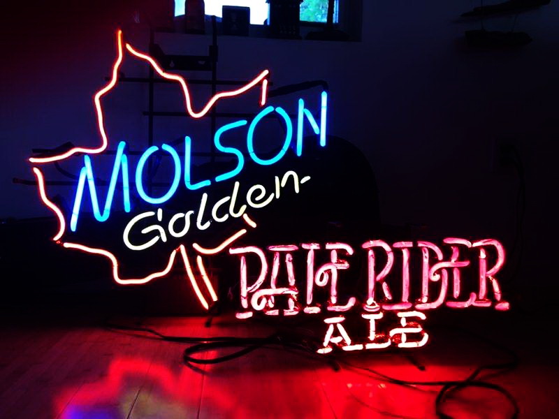 Molson Golden Pale rider Ale Neon Sign